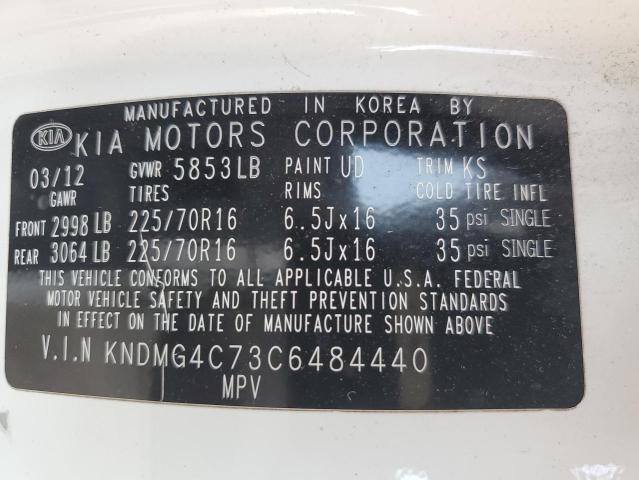 Photo 12 VIN: KNDMG4C73C6484440 - KIA SEDONA LX 