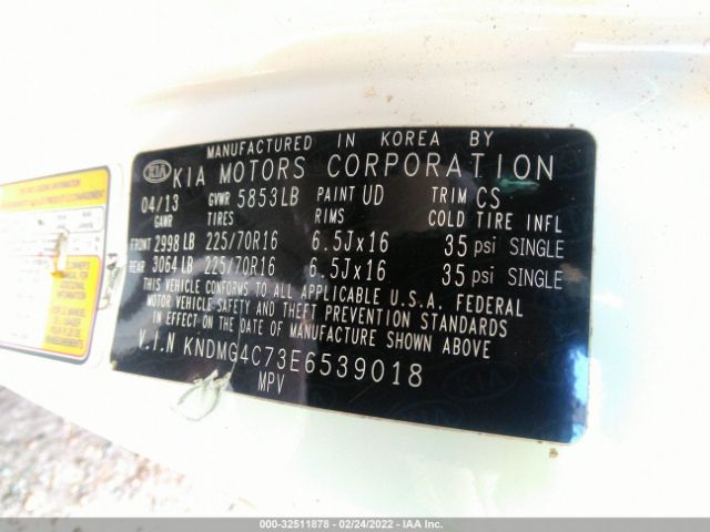 Photo 8 VIN: KNDMG4C73E6539018 - KIA SEDONA 