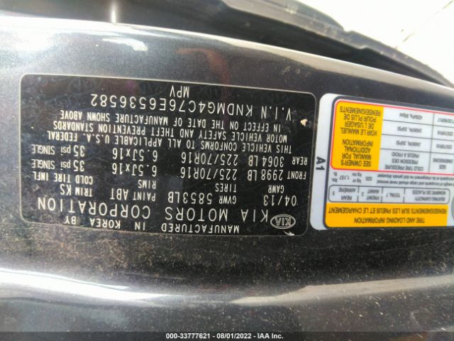 Photo 8 VIN: KNDMG4C76E6536582 - KIA SEDONA 