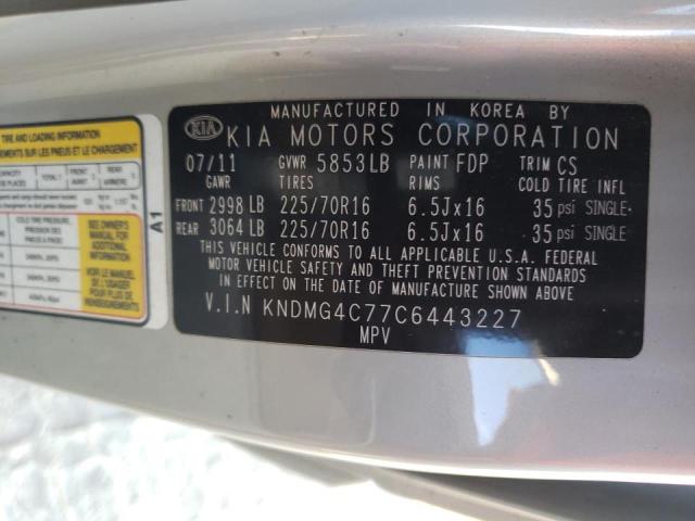 Photo 9 VIN: KNDMG4C77C6443227 - KIA SEDONA LX 