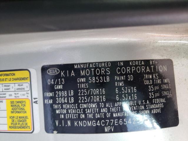 Photo 9 VIN: KNDMG4C77E6542598 - KIA SEDONA LX 