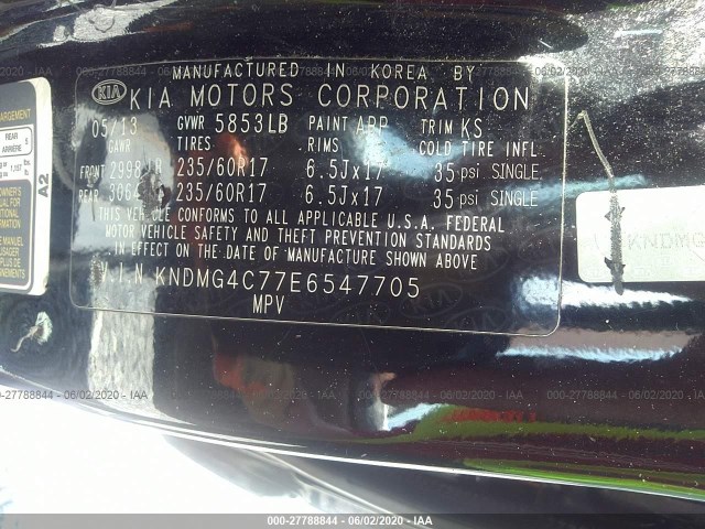 Photo 8 VIN: KNDMG4C77E6547705 - KIA SEDONA 