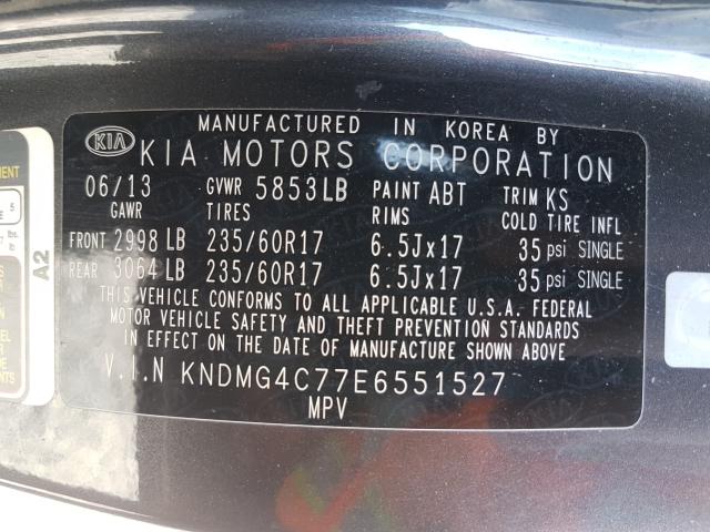 Photo 9 VIN: KNDMG4C77E6551527 - KIA SEDONA LX 