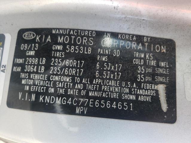 Photo 9 VIN: KNDMG4C77E6564651 - KIA SEDONA LX 