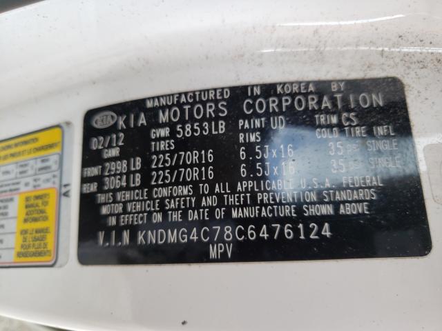 Photo 9 VIN: KNDMG4C78C6476124 - KIA SEDONA LX 