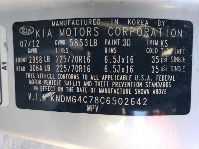 Photo 13 VIN: KNDMG4C78C6502642 - KIA SEDONA LX 