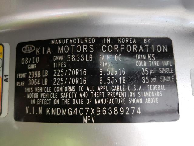 Photo 9 VIN: KNDMG4C7XB6389274 - KIA SEDONA LX 