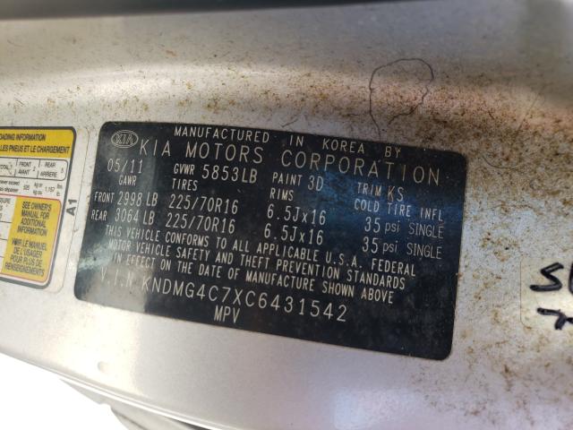 Photo 9 VIN: KNDMG4C7XC6431542 - KIA SEDONA LX 