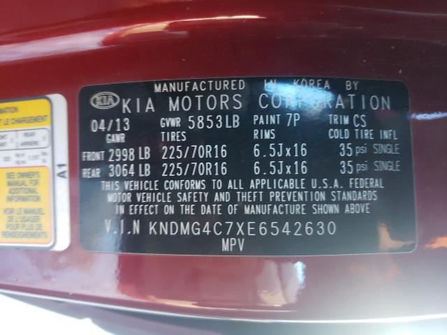 Photo 9 VIN: KNDMG4C7XE6542630 - KIA SEDONA 