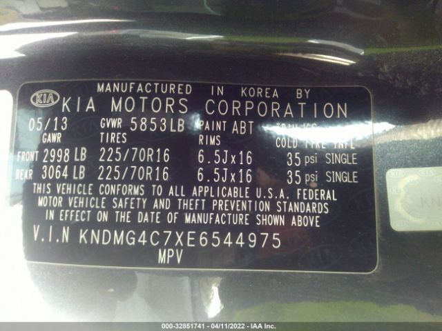 Photo 8 VIN: KNDMG4C7XE6544975 - KIA SEDONA 