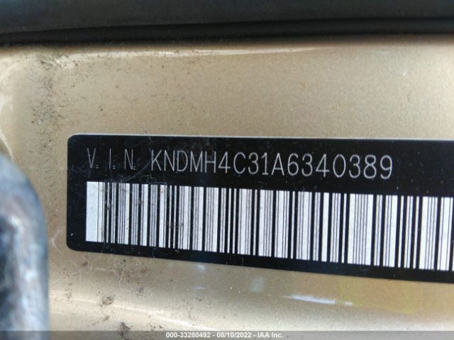 Photo 8 VIN: KNDMH4C31A6340389 - KIA SEDONA 