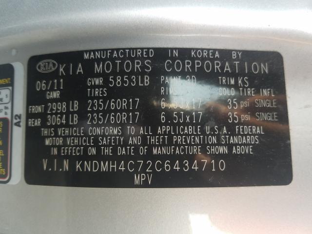 Photo 9 VIN: KNDMH4C72C6434710 - KIA SEDONA EX 