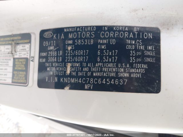 Photo 8 VIN: KNDMH4C78C6454637 - KIA SEDONA 