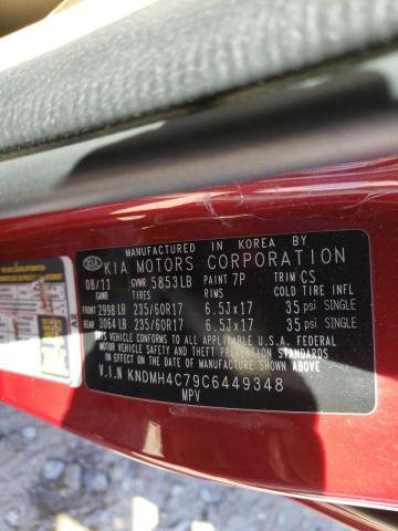 Photo 9 VIN: KNDMH4C79C6449348 - KIA SEDONA EX 