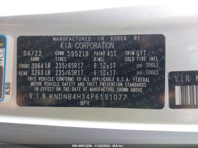 Photo 8 VIN: KNDNB4H34P6191077 - KIA CARNIVAL 