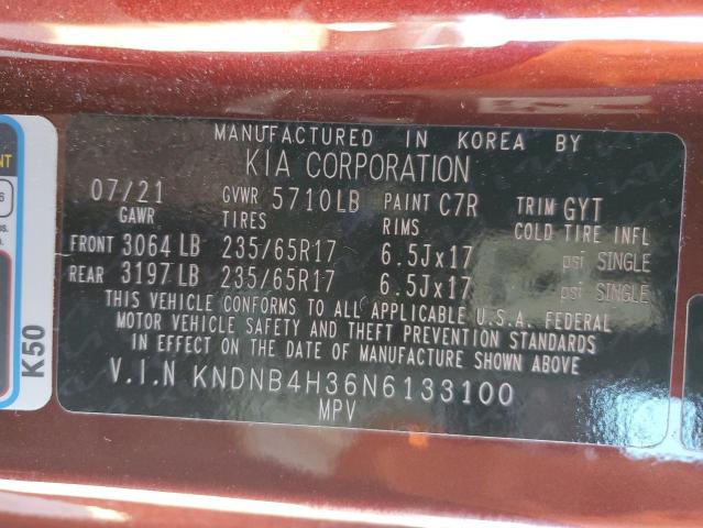 Photo 13 VIN: KNDNB4H36N6133100 - KIA CARNIVAL L 