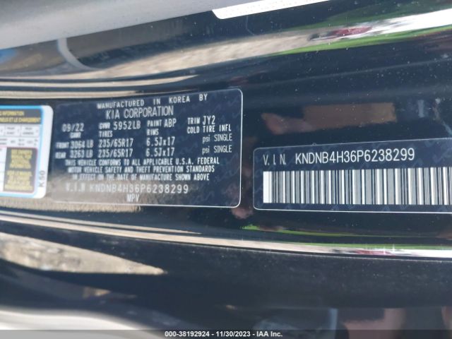 Photo 8 VIN: KNDNB4H36P6238299 - KIA CARNIVAL MPV 