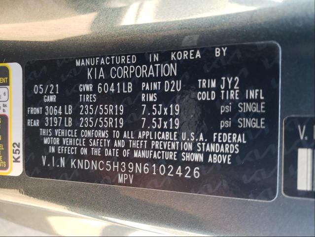 Photo 9 VIN: KNDNC5H39N6102426 - KIA CARNIVAL E 