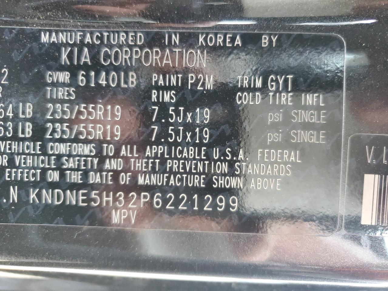 Photo 13 VIN: KNDNE5H32P6221299 - KIA CARNIVAL 