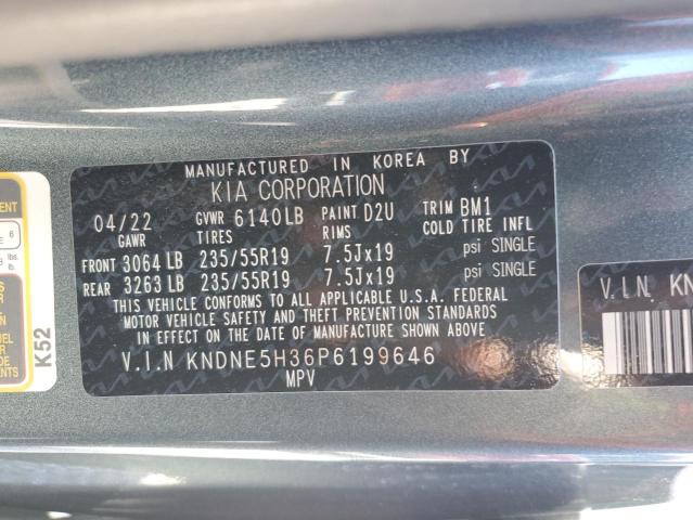 Photo 12 VIN: KNDNE5H36P6199646 - KIA CARNIVAL S 