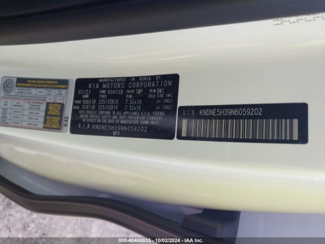 Photo 8 VIN: KNDNE5H39N6059202 - KIA CARNIVAL 