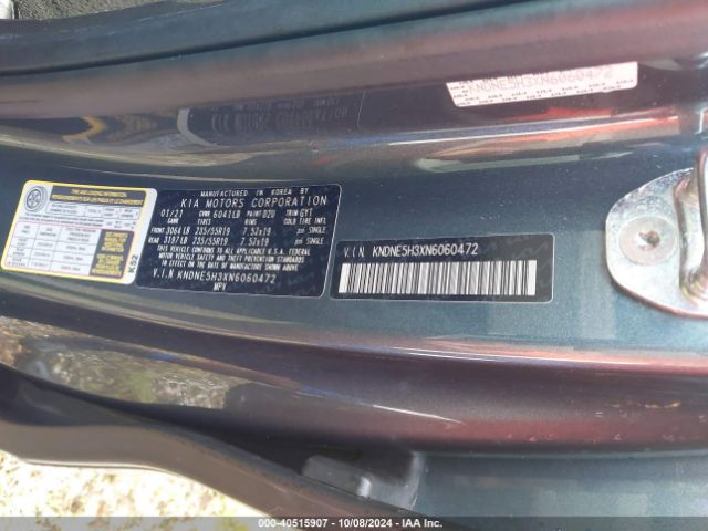 Photo 8 VIN: KNDNE5H3XN6060472 - KIA CARNIVAL 