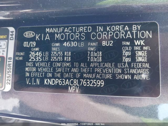 Photo 8 VIN: KNDP63AC8L7632599 - KIA SPORTAGE 