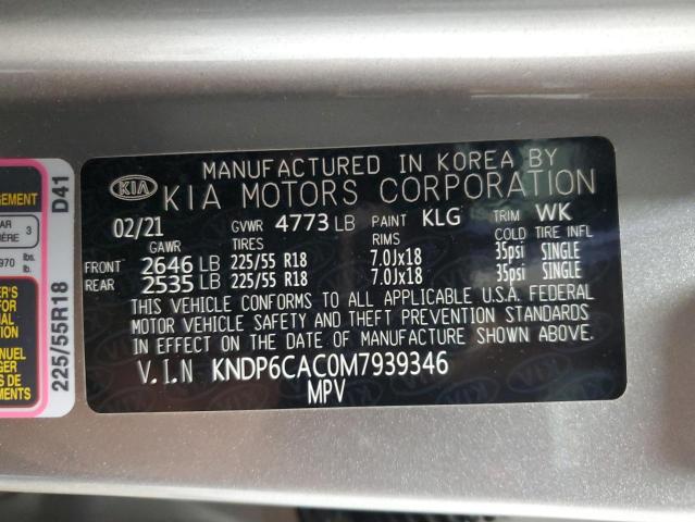 Photo 13 VIN: KNDP6CAC0M7939346 - KIA SPORTAGE 