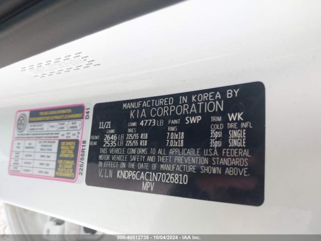 Photo 8 VIN: KNDP6CAC1N7026810 - KIA SPORTAGE 