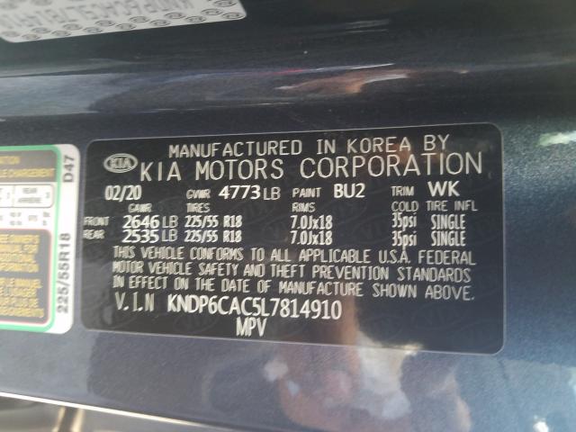 Photo 9 VIN: KNDP6CAC5L7814910 - KIA SPORTAGE 