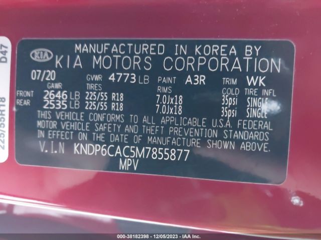 Photo 8 VIN: KNDP6CAC5M7855877 - KIA SPORTAGE 