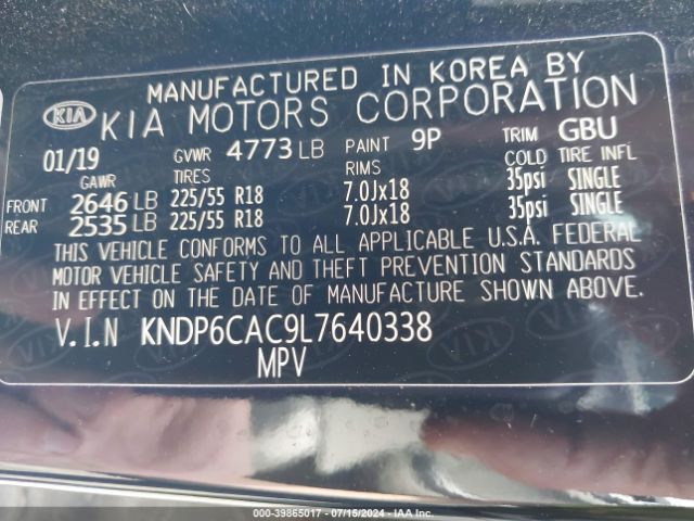 Photo 8 VIN: KNDP6CAC9L7640338 - KIA SPORTAGE 