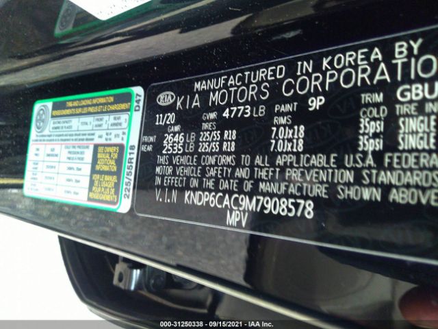 Photo 8 VIN: KNDP6CAC9M7908578 - KIA SPORTAGE 