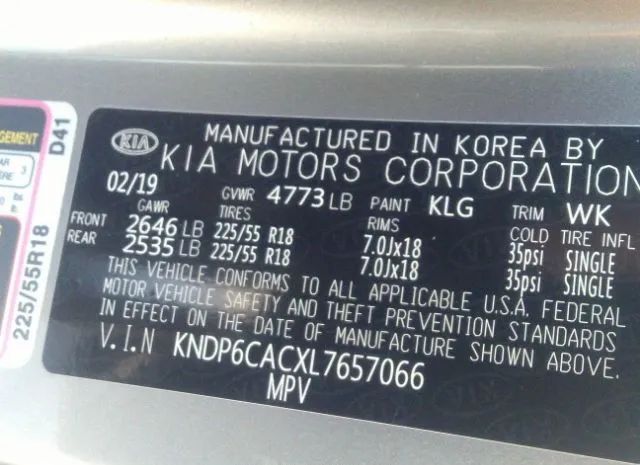 Photo 8 VIN: KNDP6CACXL7657066 - KIA SPORTAGE 