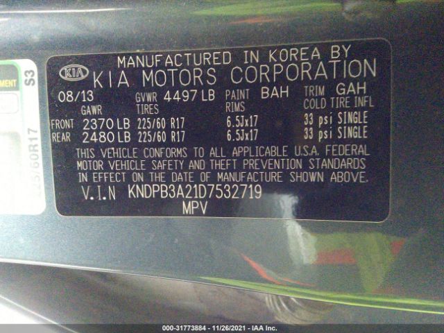 Photo 8 VIN: KNDPB3A21D7532719 - KIA SPORTAGE 