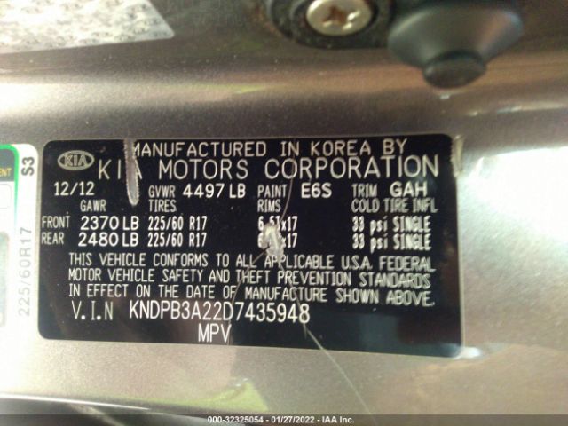 Photo 8 VIN: KNDPB3A22D7435948 - KIA SPORTAGE 