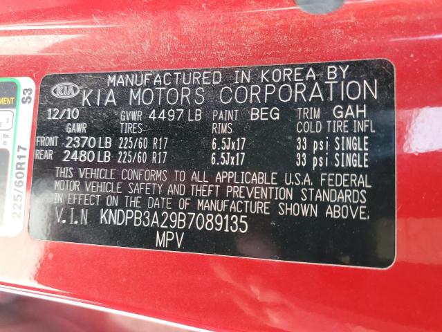 Photo 9 VIN: KNDPB3A29B7089135 - KIA SPORTAGE 