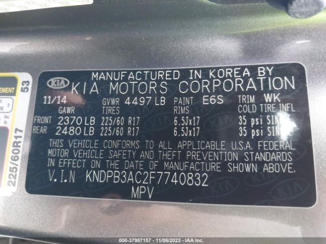 Photo 8 VIN: KNDPB3AC2F7740832 - KIA SPORTAGE 