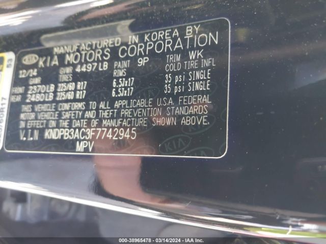 Photo 8 VIN: KNDPB3AC3F7742945 - KIA SPORTAGE 