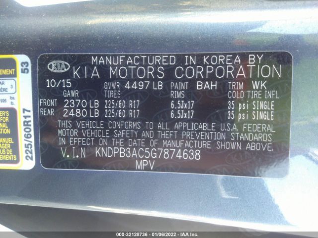 Photo 8 VIN: KNDPB3AC5G7874638 - KIA SPORTAGE 