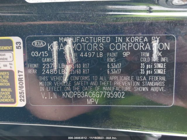 Photo 8 VIN: KNDPB3AC6G7795902 - KIA SPORTAGE 