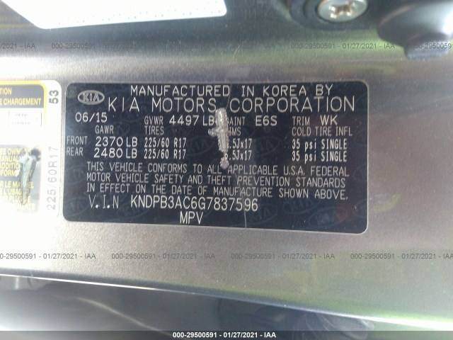 Photo 8 VIN: KNDPB3AC6G7837596 - KIA SPORTAGE 