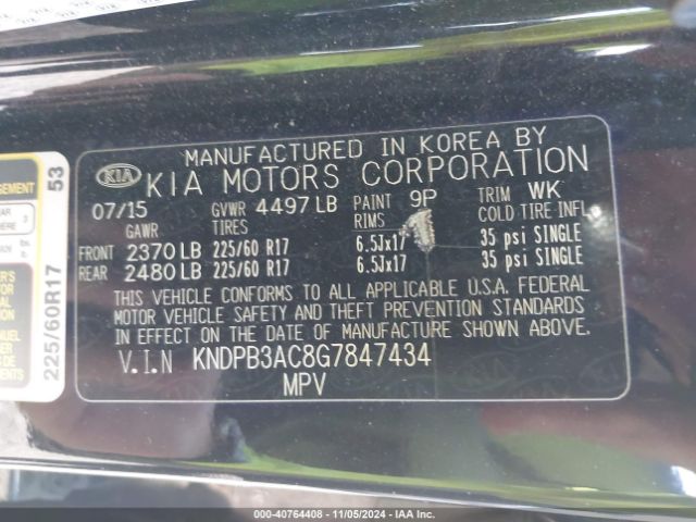 Photo 8 VIN: KNDPB3AC8G7847434 - KIA SPORTAGE 