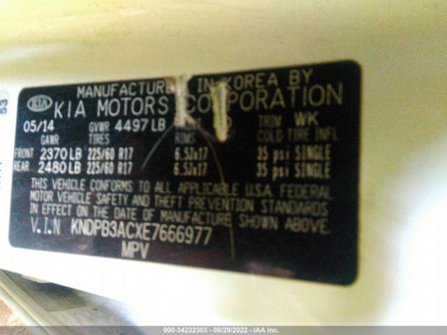 Photo 8 VIN: KNDPB3ACXE7666977 - KIA SPORTAGE 