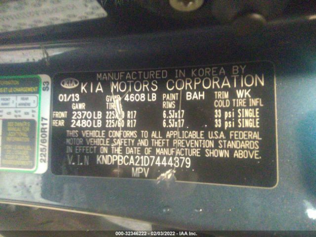 Photo 8 VIN: KNDPBCA21D7444379 - KIA SPORTAGE 