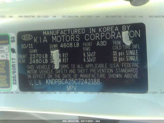 Photo 8 VIN: KNDPBCA25C7242188 - KIA SPORTAGE 