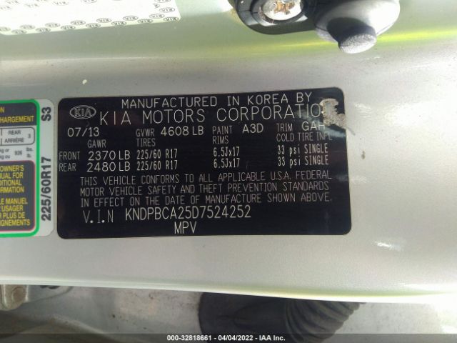 Photo 8 VIN: KNDPBCA25D7524252 - KIA SPORTAGE 