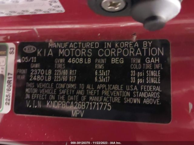 Photo 8 VIN: KNDPBCA26B7171775 - KIA SPORTAGE 