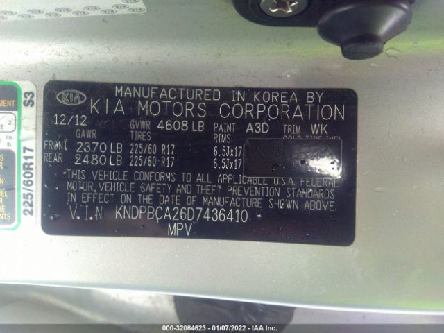 Photo 8 VIN: KNDPBCA26D7436410 - KIA SPORTAGE 