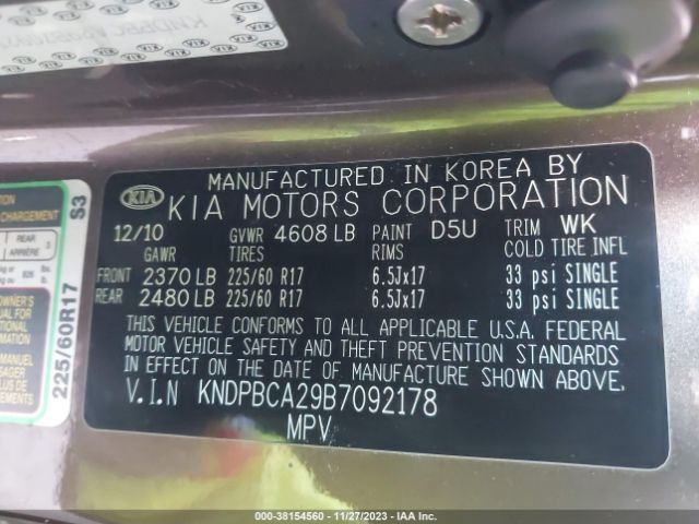 Photo 8 VIN: KNDPBCA29B7092178 - KIA SPORTAGE 